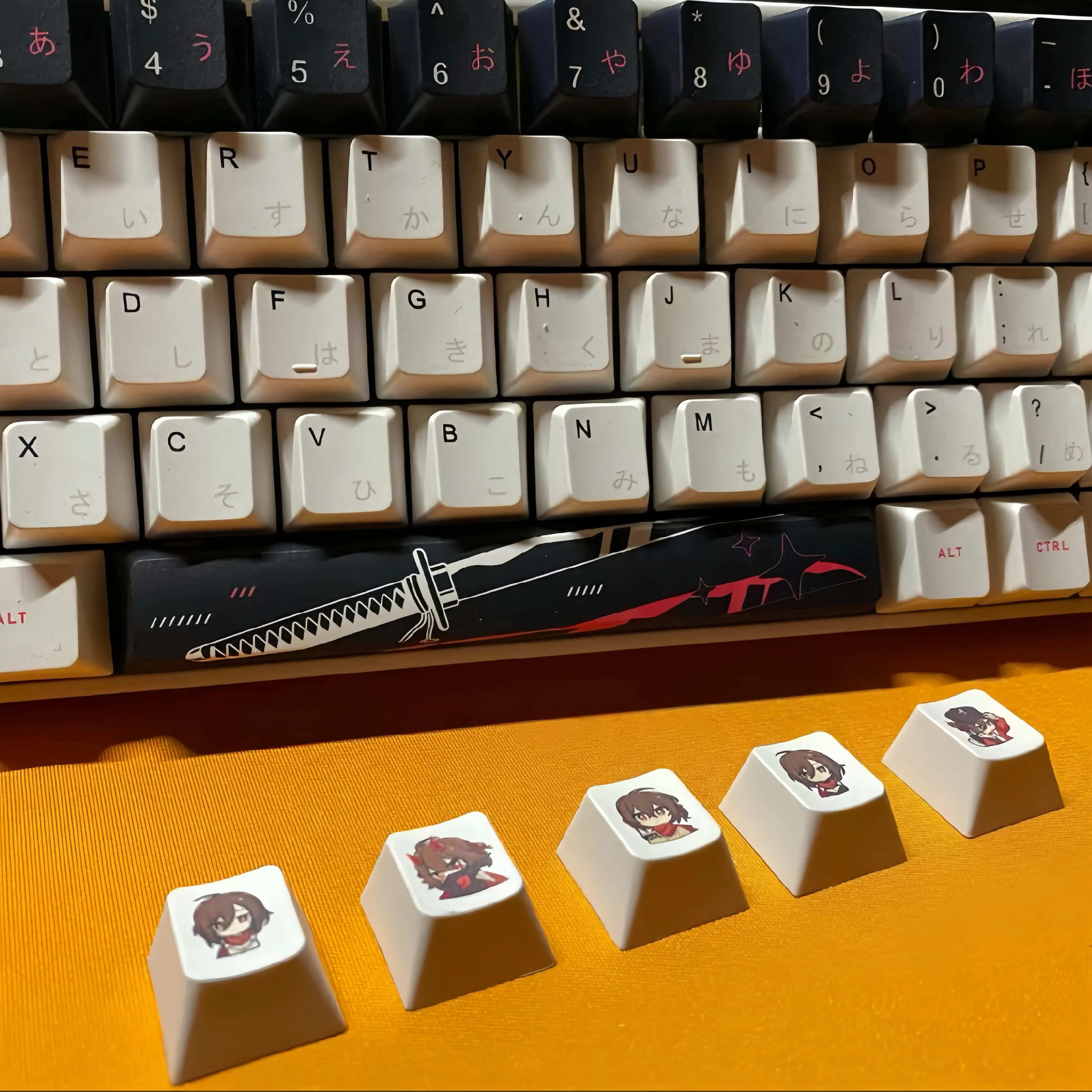 elemento bidimensionale, sublimazione termica a cinque lati, altezza originale, copritasti pbt ad alto contenuto, replica spot