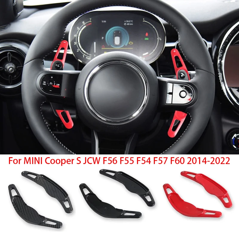 Car Steering Wheel Shift Paddle Extension Cover Accessories For MINI Cooper S JCW F56 F55 F54 F57 2014-2022 Countryman Clubman