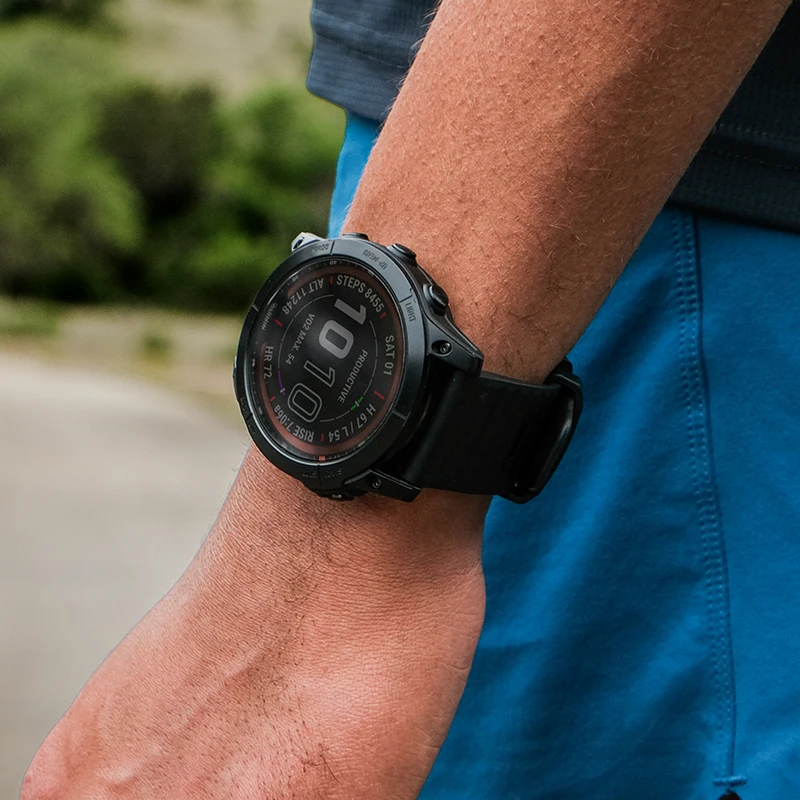 Garmin Fenix 7 Solar DLC الأكسجين في الدم معدل ضربات القلب ثنائي التردد GPS الجري المشي التزلج على الجليد ساعة ذكية في الهواء الطلق