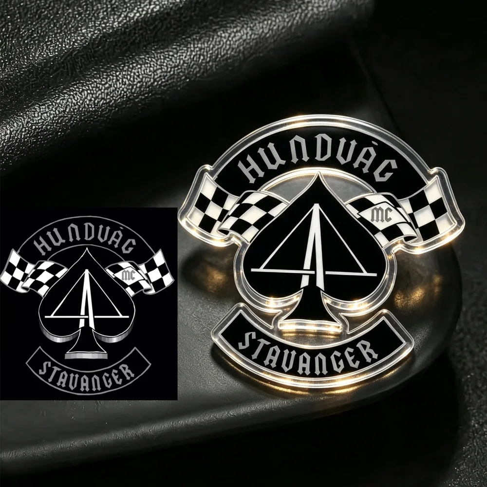 2D Flat Acrylic Custom MC Logo Brooch Personalized Engraved Company Pattern Badge Pin Jewelry For Men Women Clothing Bag Accesso
