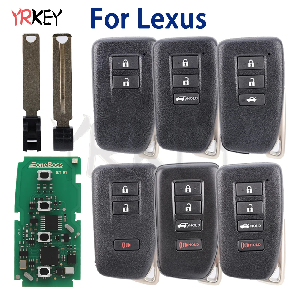 EoneBoss ET-01 Global Smart Car Key Fob For Lexus Support 4D 8A Chip 312/434MHz Chip Generable Bluetooth Key 0182 7930 0101 0010