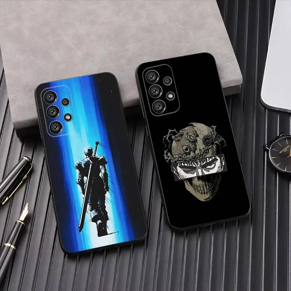 

B-Berserk Guts Phone Case For Samsung Galaxy A13,A21s,A22,A31,A32,A52,A53,A71,A80,A91 Soft Black Shell