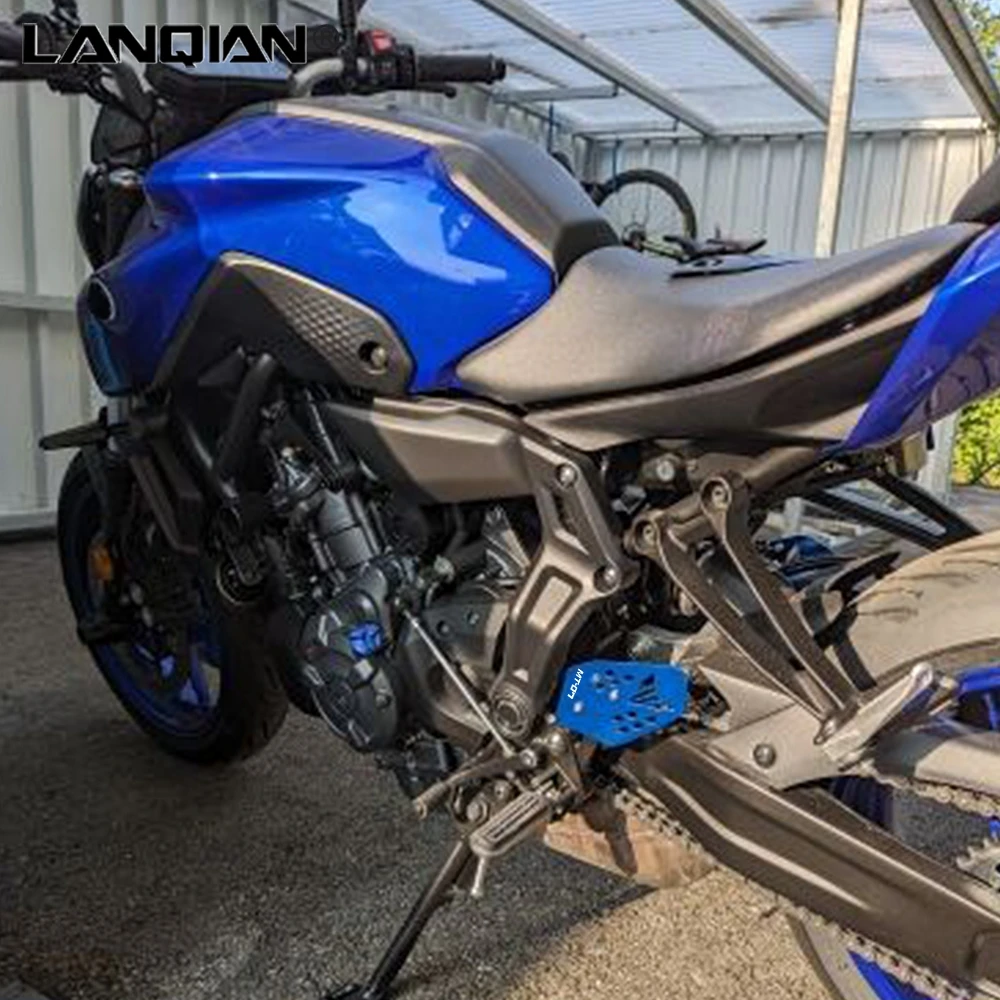 Motorcycle Accessories FootPeg Footrest Heel Plates Foot Rest Pegs Pedal Guard Extension FOR YAMAHA MT07 XSR700 FZ07 2014-2024 - view 5