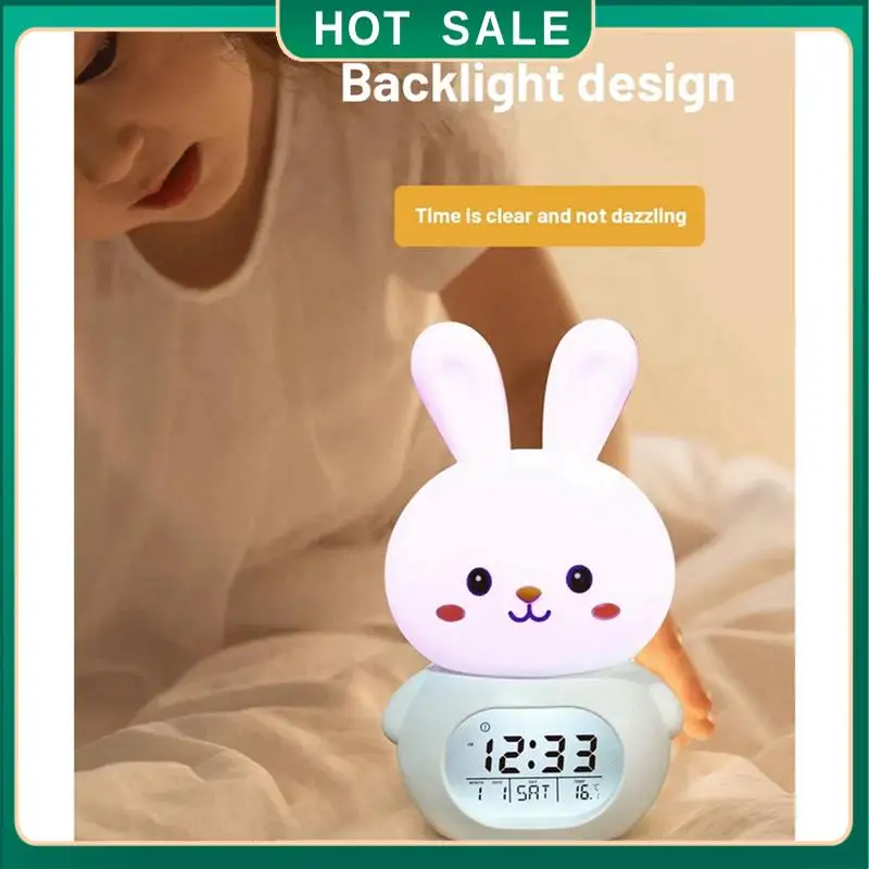 

My Home Cute Shaped Night Light Clock With Music Function For Multiple Colors Bedroom Atmosphere