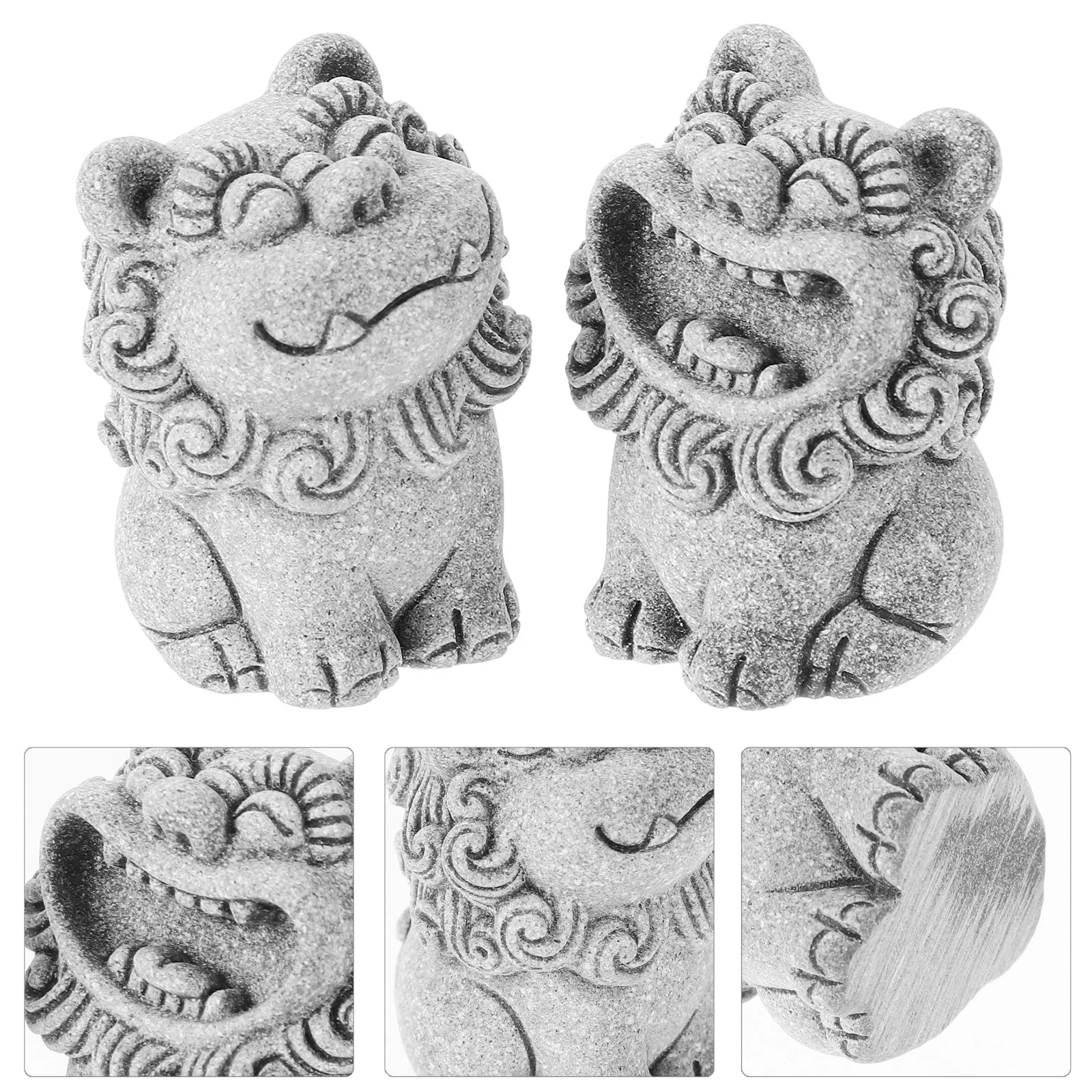 

Mini Statue Small Lion Sculpture For Home Office Desktop Tabletop Decor Lion Shape Adornment Miniature Crafts