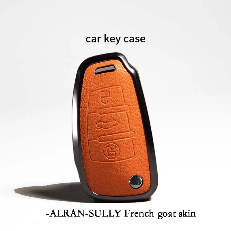 Applicable To Audi Q3 Key Holder A3 Shell Q2l Female Q5L Bag 21 A4l Leather A1 Car TT High-Grade Metal Buckle