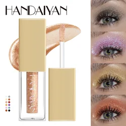 HANDAIYAN 12 Color Glitter Eye Shadow Shimmer Metallic Lasting Fashion Waterproof Multi-functional Liquid Eye Shadow Cosmetics