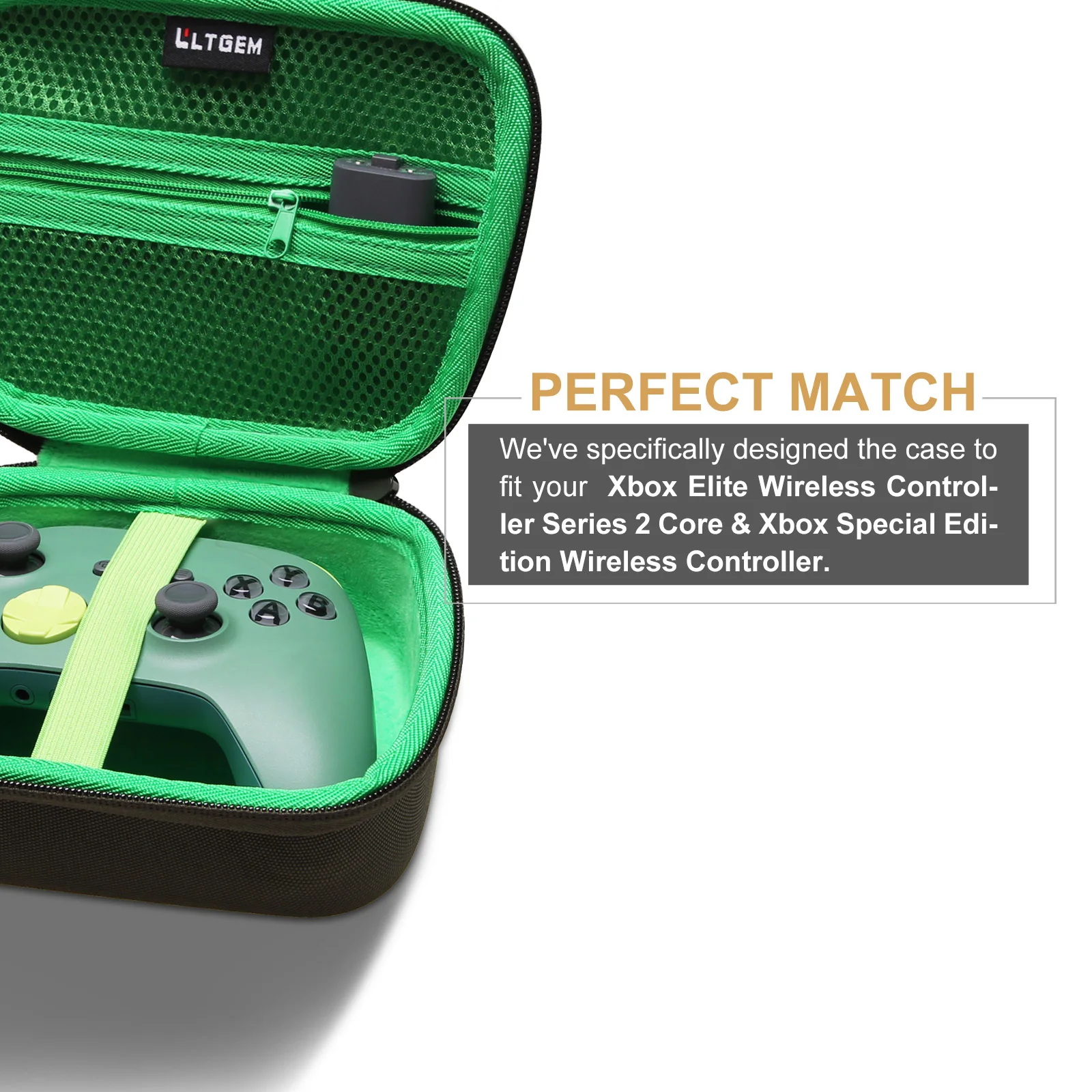 LTGEM Eva Hard Case for Xbox Elite/Remix Special Edition Wireless Controller Series 2 Carrying Storage Bag(only case!!!)