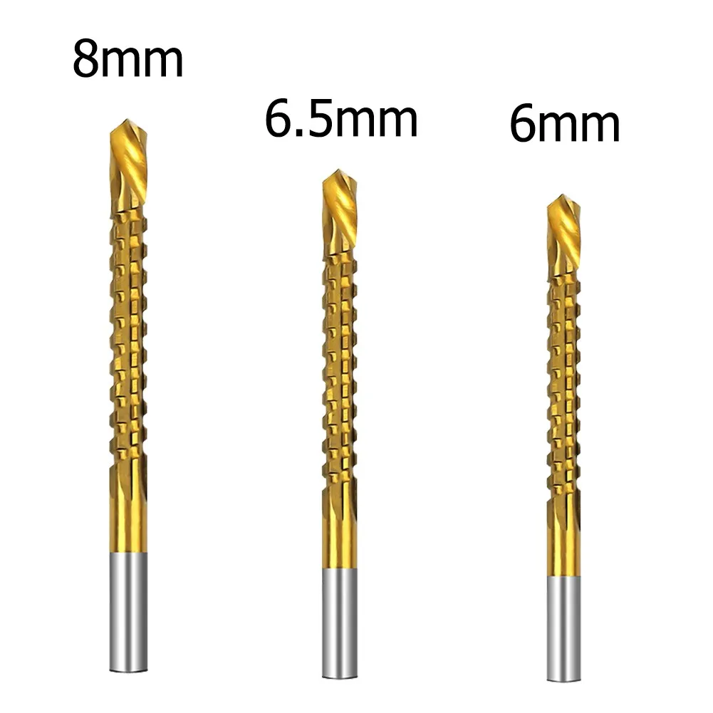 Durability Wear-resistance 3-8mm Coated Hss Drill Bits Set Cutting On Wood 898 High-Speed Steel Holing Round Handle