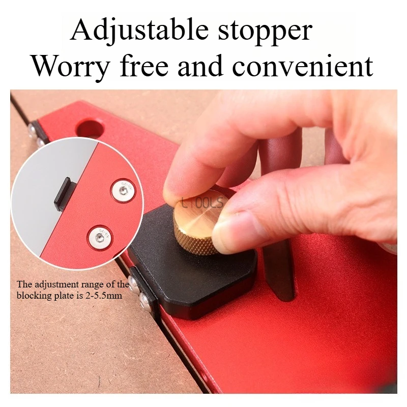 

Woodworking Tools Professional Table Saw Right Angle Push Block Adjustable Fence Fixture Precise Cutting and Workpiece Stability