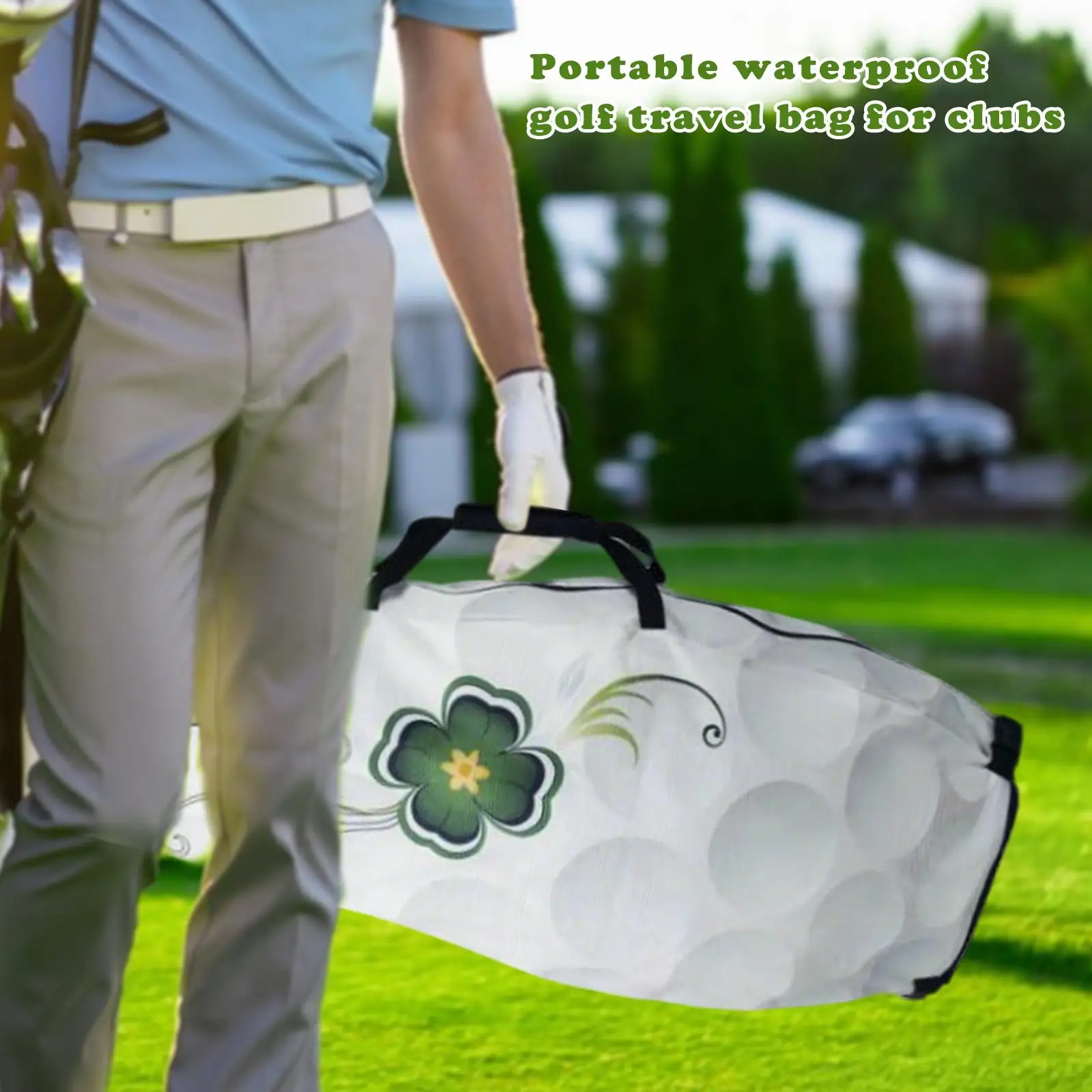 

1200D Oxford Golf Luggage Bag Waterproof Travel Cover Protective Carry Handle for Sports Outdoor Airline Use