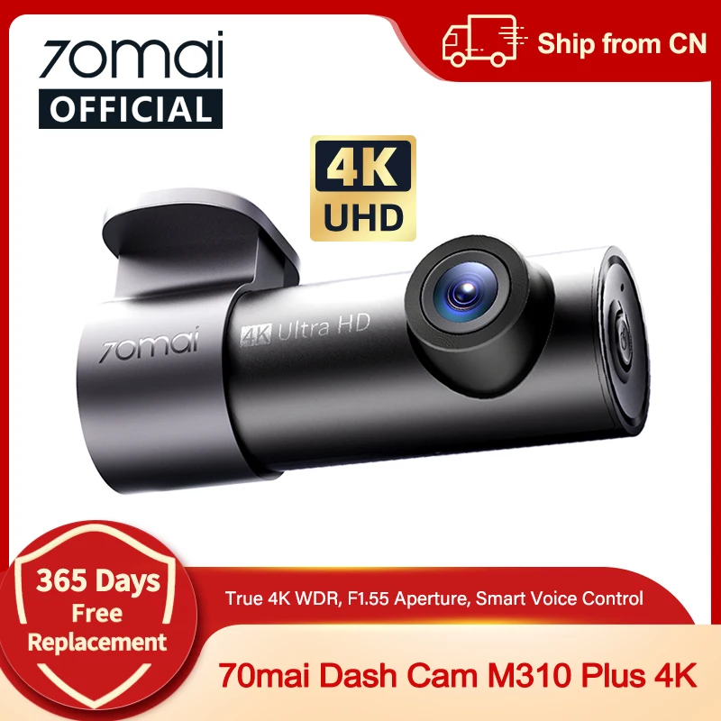 Global Version 70Mai Dash Cam M310 Plus 4K True 4K 2160P Wdr Voice Control Support 24H Parking Mode Car Dvr 70Mai M310 Plus 4K