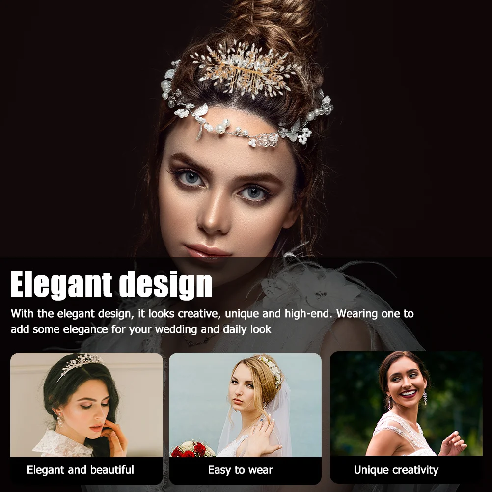 

Flower Pearl Bridal Hair Comb Elegant Wedding Headpiece Delicate Hair Accessory for Bride Prom Wedding Carnival