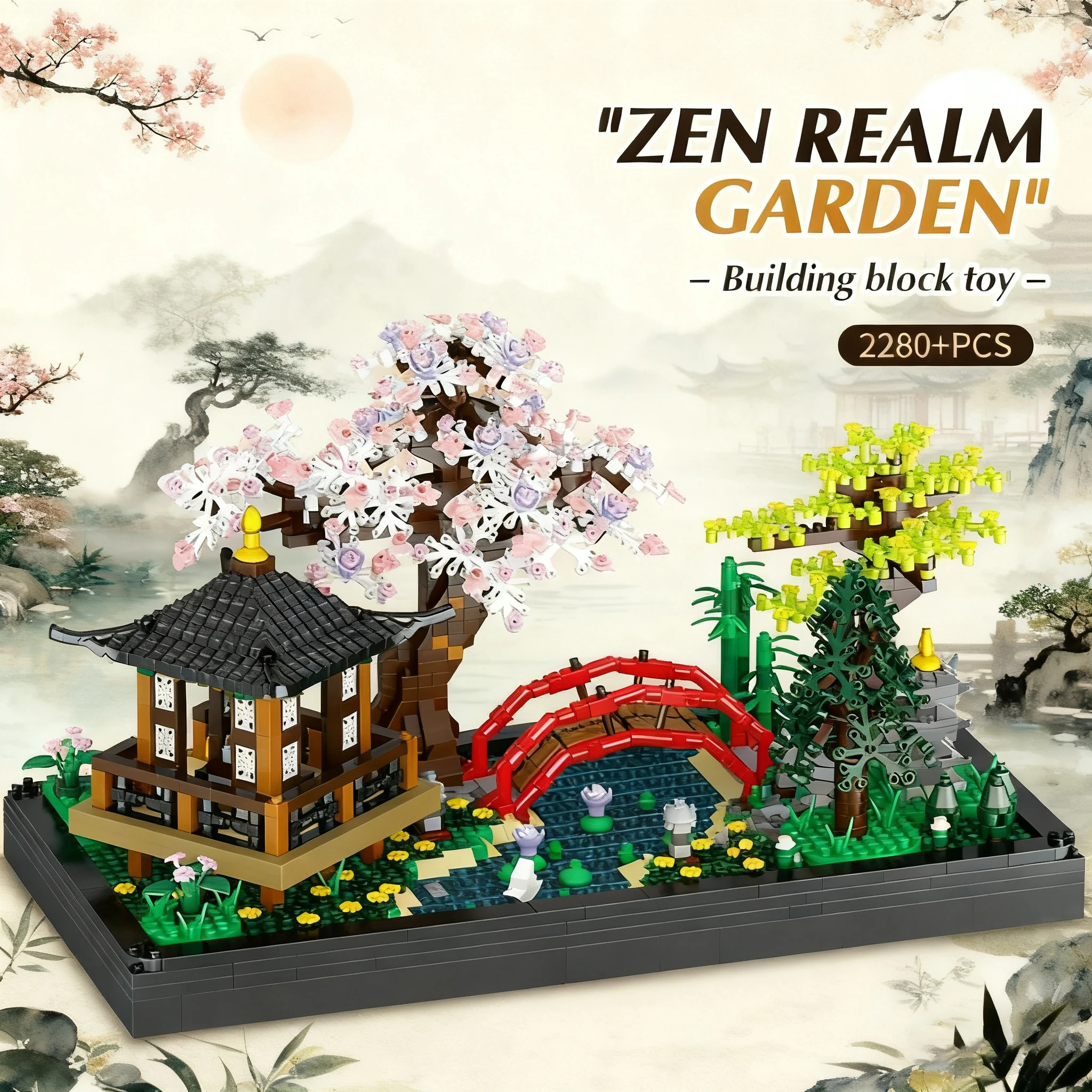 

Chinese Architecture Building Blocks Garden Particles Bricks Diy Assembly Toys Home Decoration Kids Creative Xmas Newyear Gift