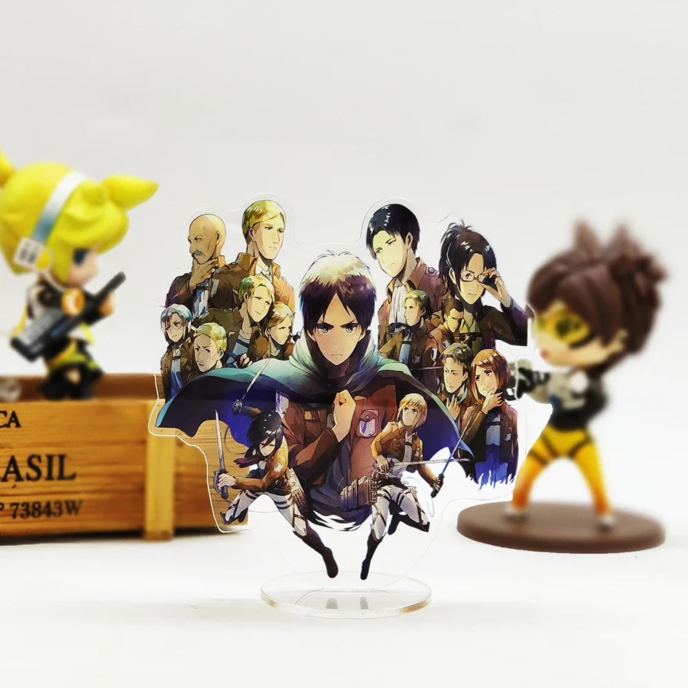 

Shingeki no Kyojin Eren Mikasa Armin Erwin Levi Erwin acrylic stand figure model plate holder cake topper anime Japanese cool