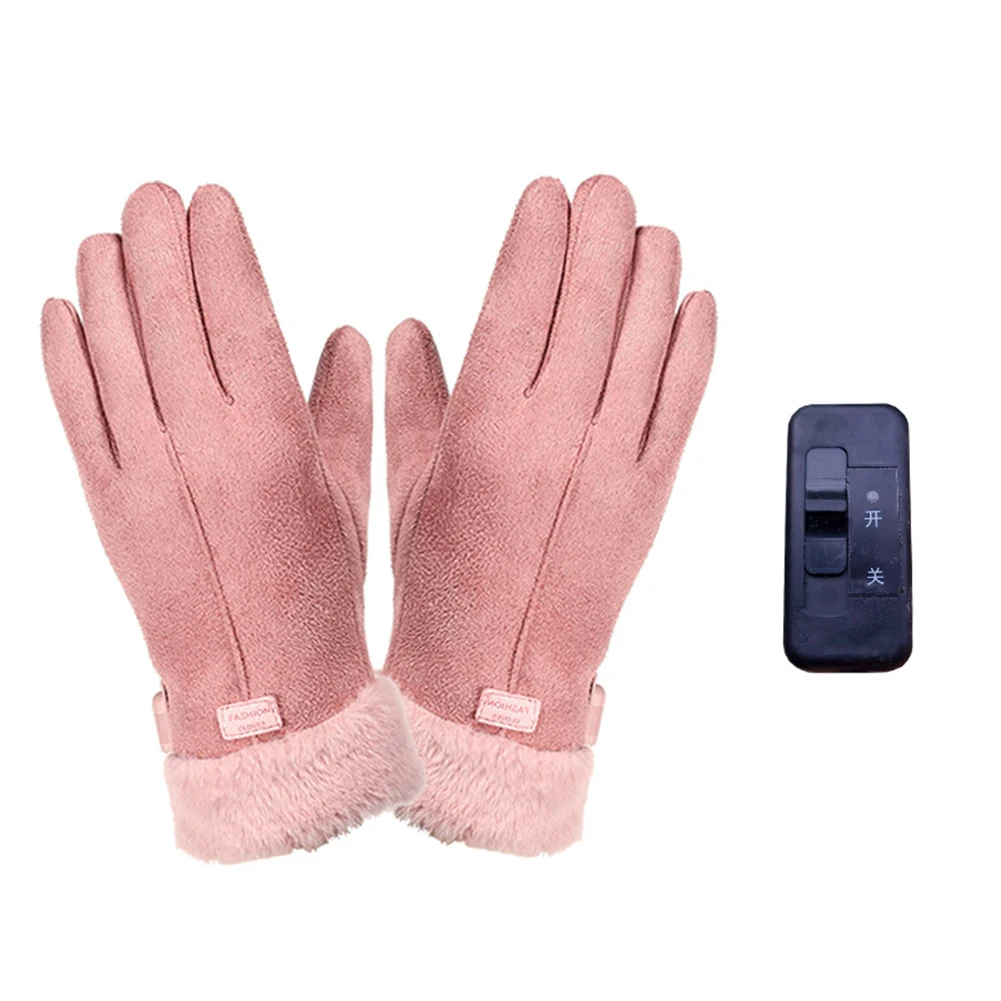 Gants chauffants électriques USB en cuir coupe-vent, mitaines métropolitaines, écran tactile, non ald, chauffe-mains, cyclisme, ski