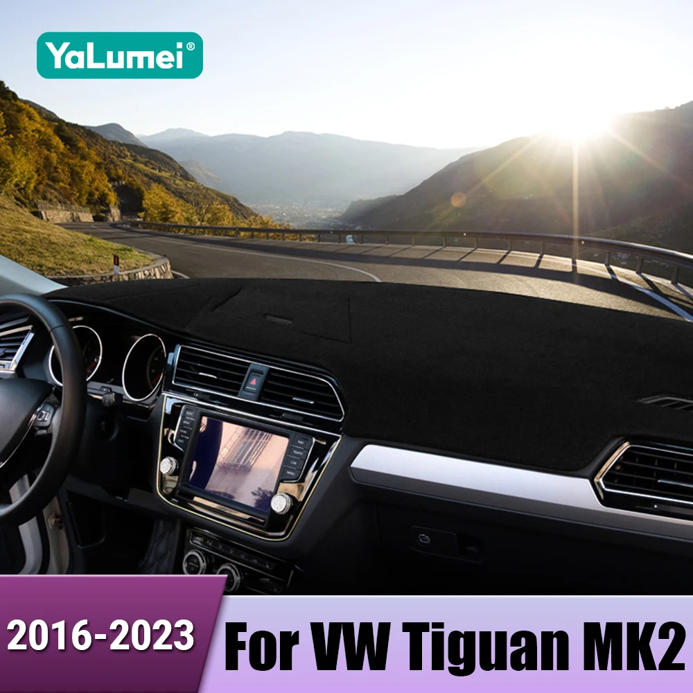 Auto-Armaturenbrett-Abdeckung, vermeiden Sie Licht, rutschfeste Matte, Zubehör für Volkswagen VW Tiguan MK2 2016 2017 2018 2019 2020 2021 2022 2023