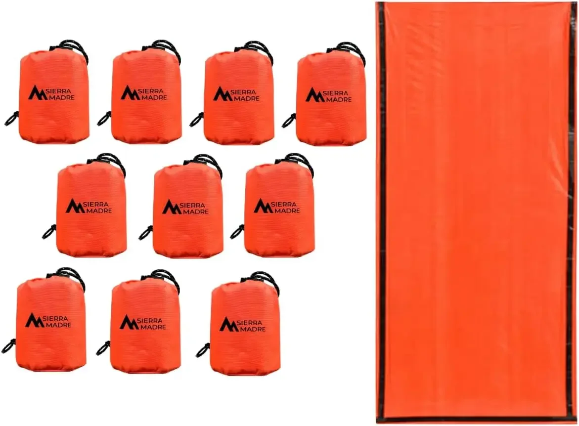 Emergency Sleeping Bag - Ultralight, Waterproof Mylar Thermal Bivy Sack Tent for Hiking, Bug-Out Bags, Survival Kits