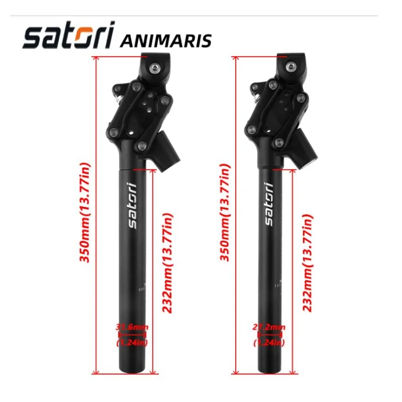 

SATORI ANIMARIS Bicycle Seat Bike Suspension MTB Bike Seatpost Damping 4-link 350*27.2/350x31.6mm Post Tube PK SR SUNTOUR NCX