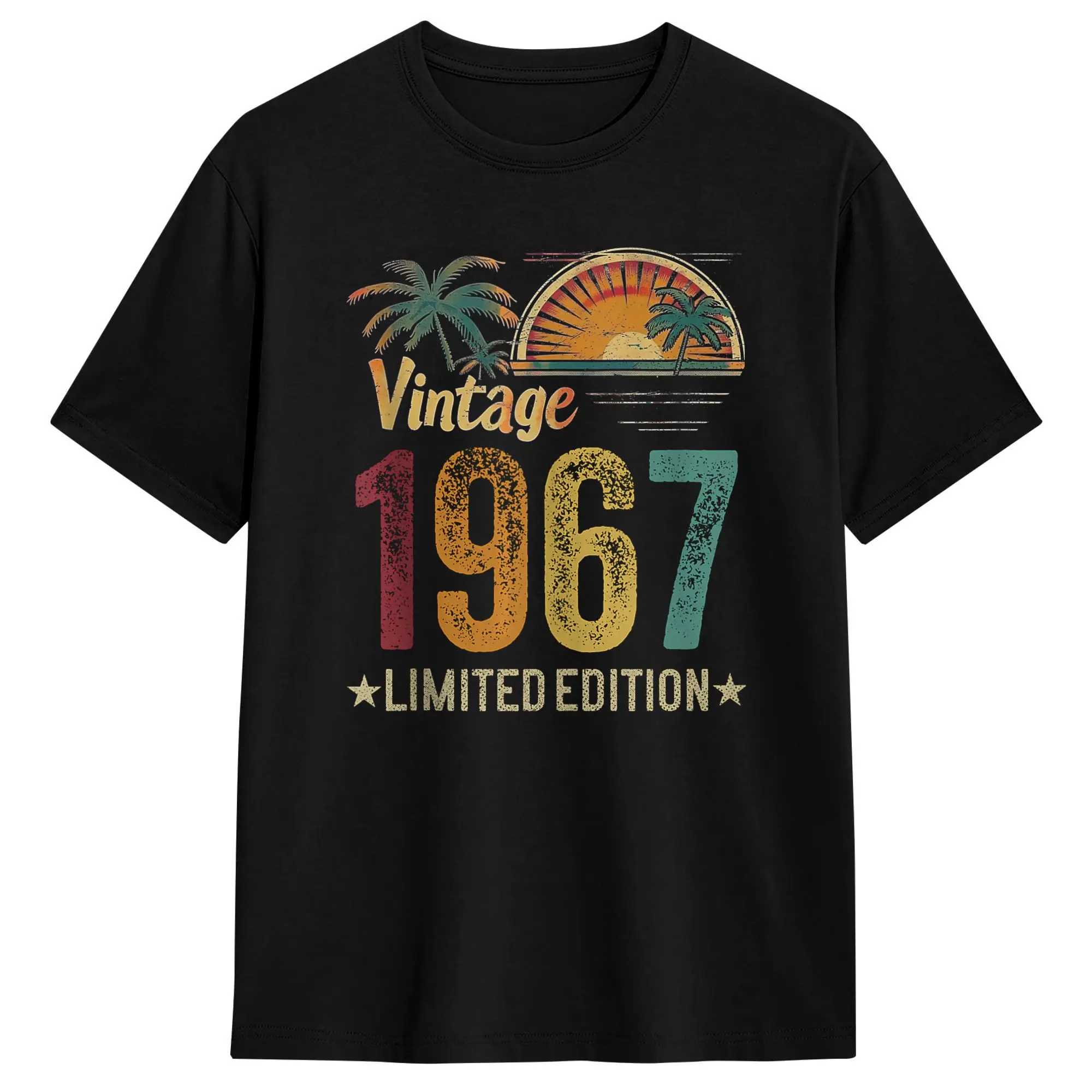 

Retro 1967 59th Birthday 59 Years Old T-Shirt Summer 100 Cotton T Shirts For Mens Popular Tee Shirt Short Sleeve Y2K Funny Tees