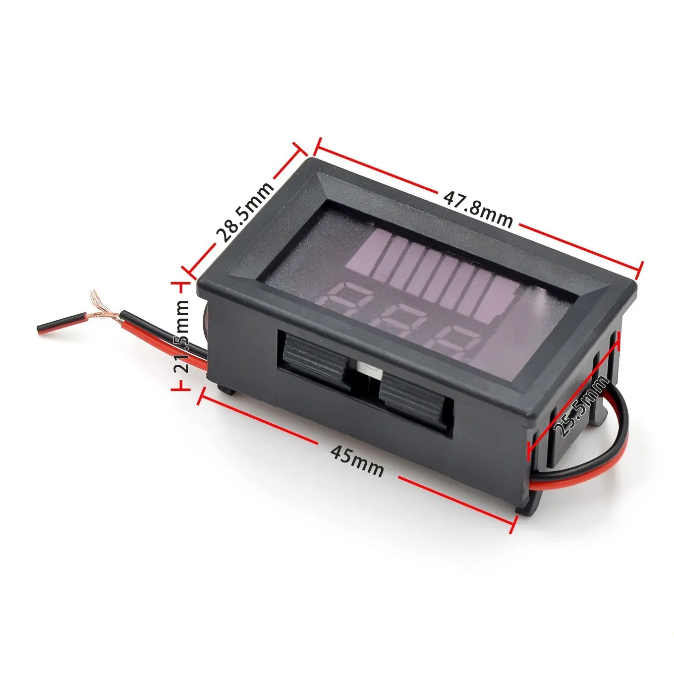 مقاوم للماء مركبة كهربية متر بطارية بطارية شاشة ديجيتال الفولتميتر 12V24V36V48V60V72V84V