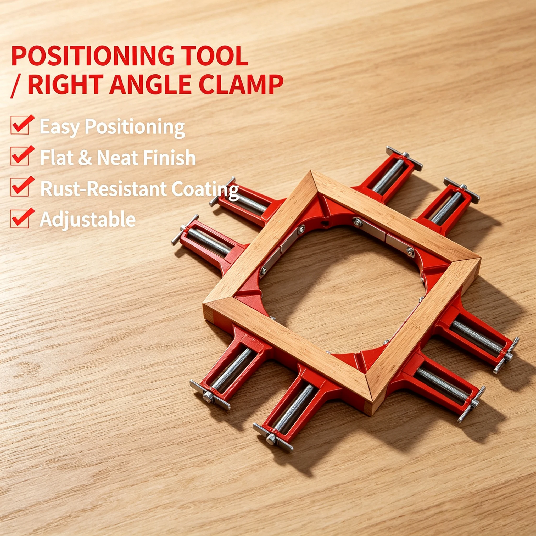 2Pcs Woodworking 90 Degree Right Angle Clamp, Metal Right Angle Fixer for Furniture, Fish Tank, Photo Frame, Speaker DIY Project