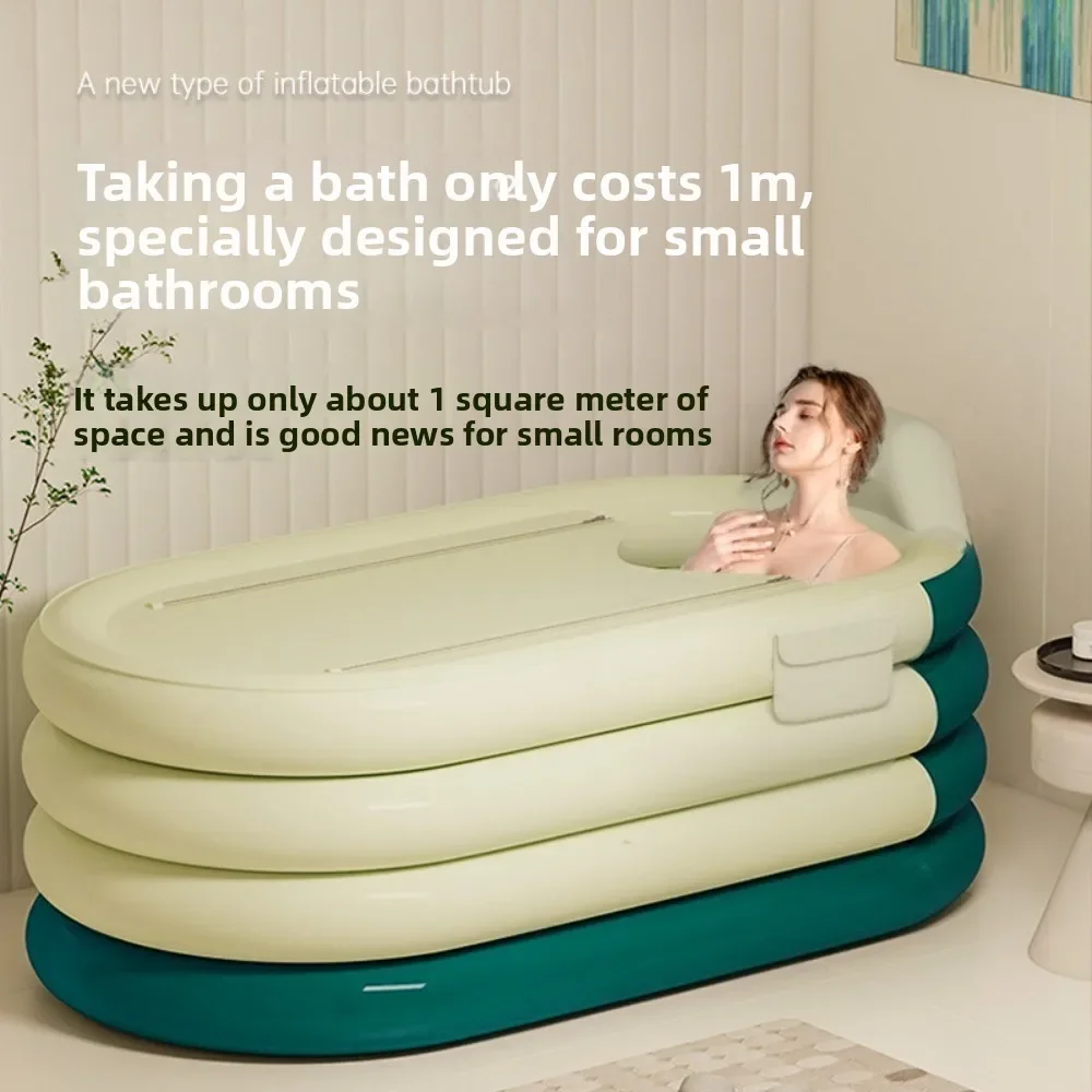 1 unit of adult inflatable bathtub for children's bathing, thick bathtub for portable storage, ice bath,steam bath tub