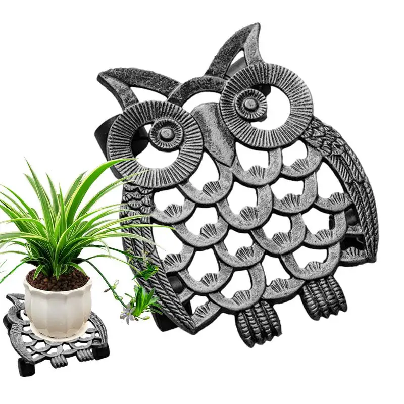 

Plant Roller Retro Plant Moving Trays 360 Degree Wheel Movement Floral Or Owl Patterns Trolley For Gardening Indoor And Outdoor