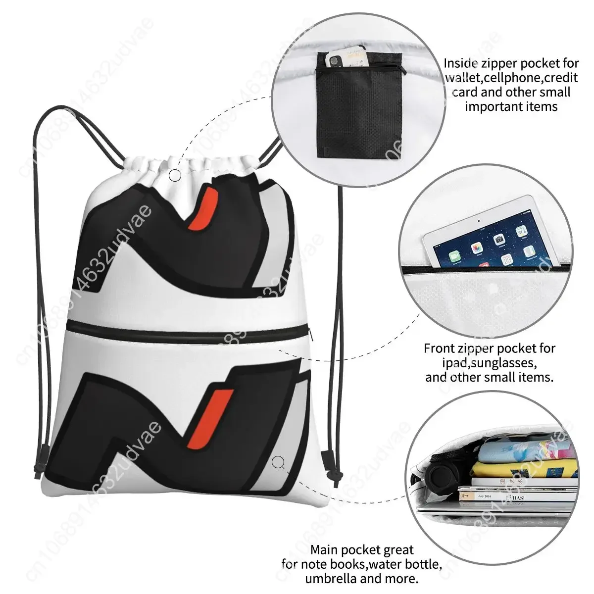 Hyundai N Performance Portable Backpacks Drawstring Bag Fashion Drawstring Bundle Pocket Storage Bags For School Students
