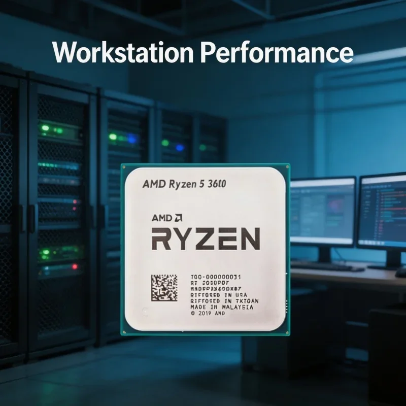 AMD R5 3600 Low Heat CPU 6 Core 12 Thread 3.6GHz 7nm 65W 32MB L3 AM4 Socket Desktop Processor