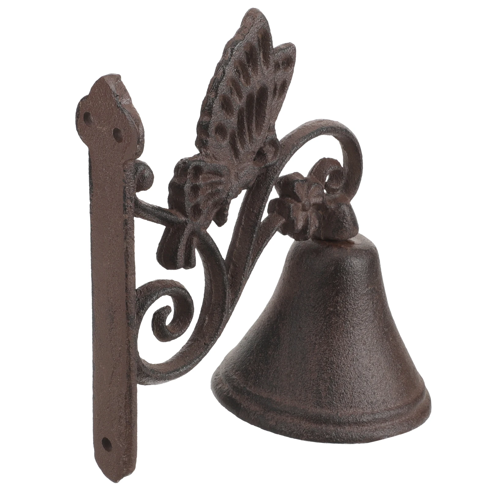 

Cast Iron Butterfly Door Bell Vintage Rustic Style Hanging Wall Bell Manual Shaking for Garden Porch Cafe Decoration