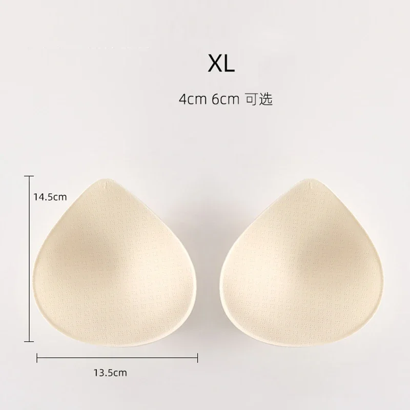 2PCS Thick Latex Bra Pads Push Up Breast Enhancer Removeable Bra Padding Inserts Cups For Swimsuit Bikini Padding