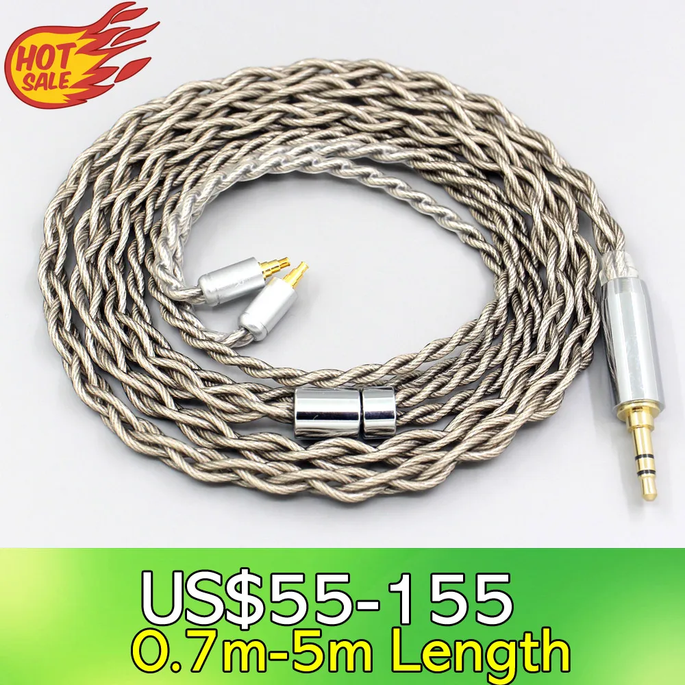 

99% Pure Silver + Graphene Silver Plated Shield Earphone Cable For Sennheiser IE40 Pro IE40pro 4 core 1.8mm LN007922