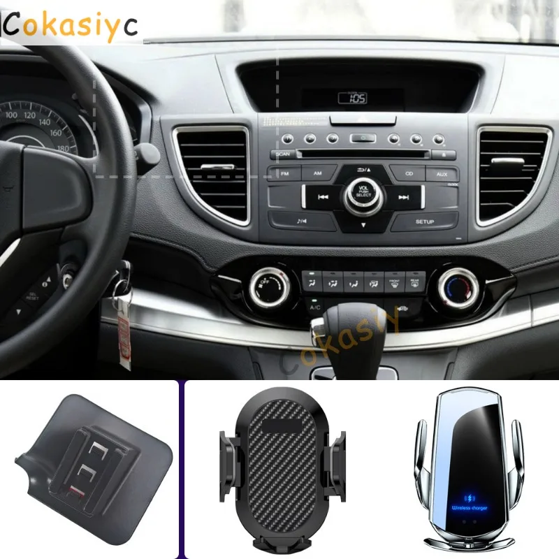 Suporte de Celular para Carro Honda CR-V CR V CRV 2012 2013 2014 2015 2016 com Carregamento Sem Fio e Base Fixa Especial