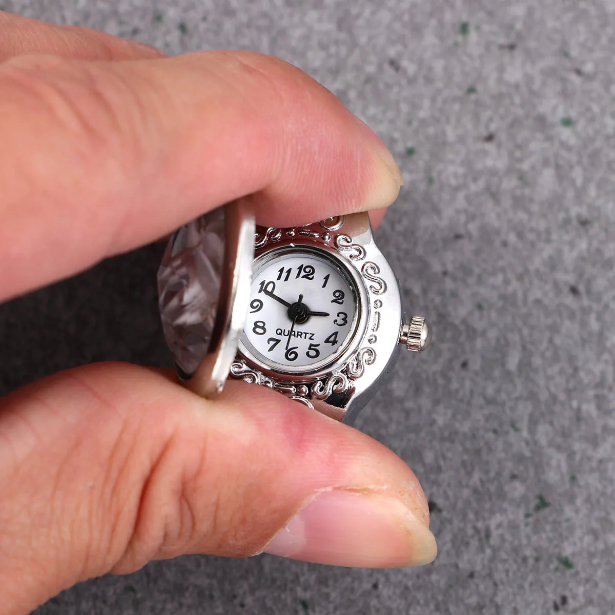 

Oval Finger Watch Collection Ring Mini Unisex Fashion Watch-shaped Quartz Women's