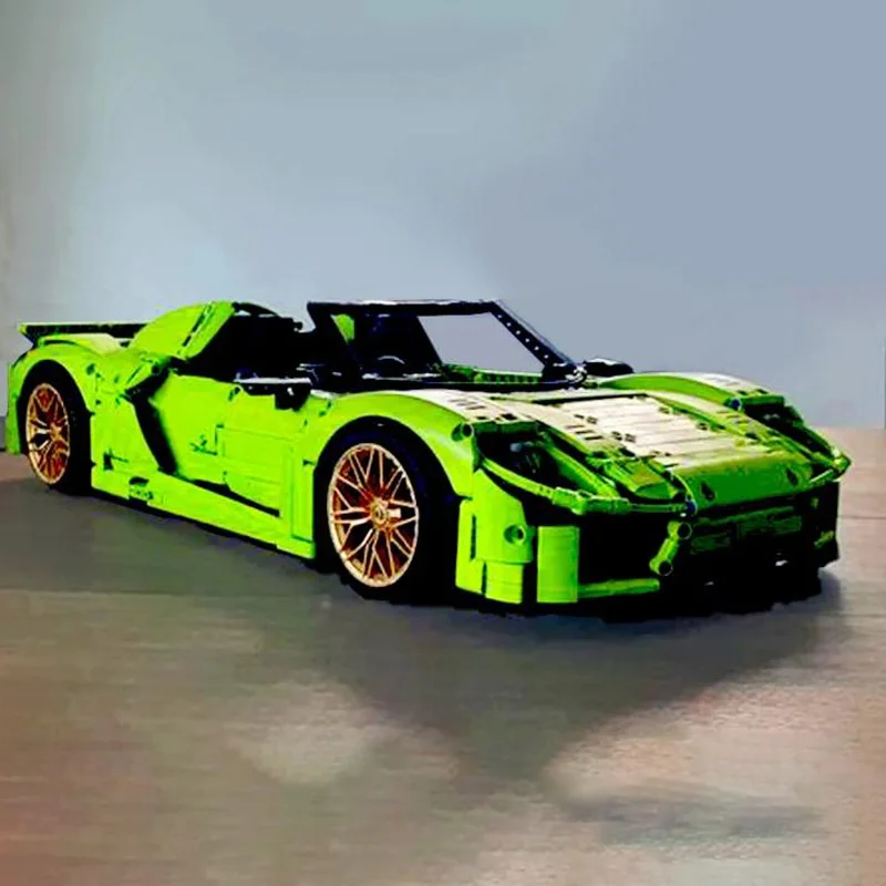 Moc 159171 Technologie Groene Supercar Zelfsluitende Bouwstenen Modelbouw Puzzel Verjaardag Kerstspeelgoed Cadeau Ornamenten