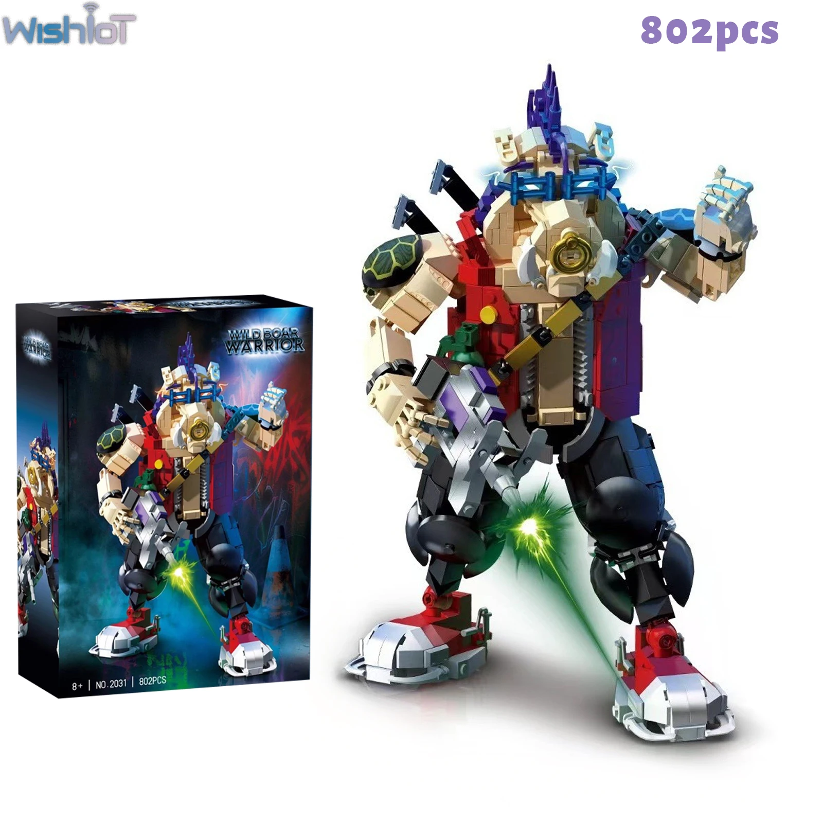 

DK2031 802 шт. модель воина дикого кабана с аксессуарами для пистолета, строительные блоки, анимированная фигурка, модель, украшения, игрушки, праздничные подарки