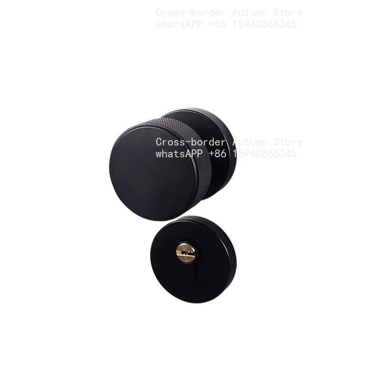 Door Handle Split Door Lock Bedroom Room Mute Home Black Interior Wooden Universal Handle