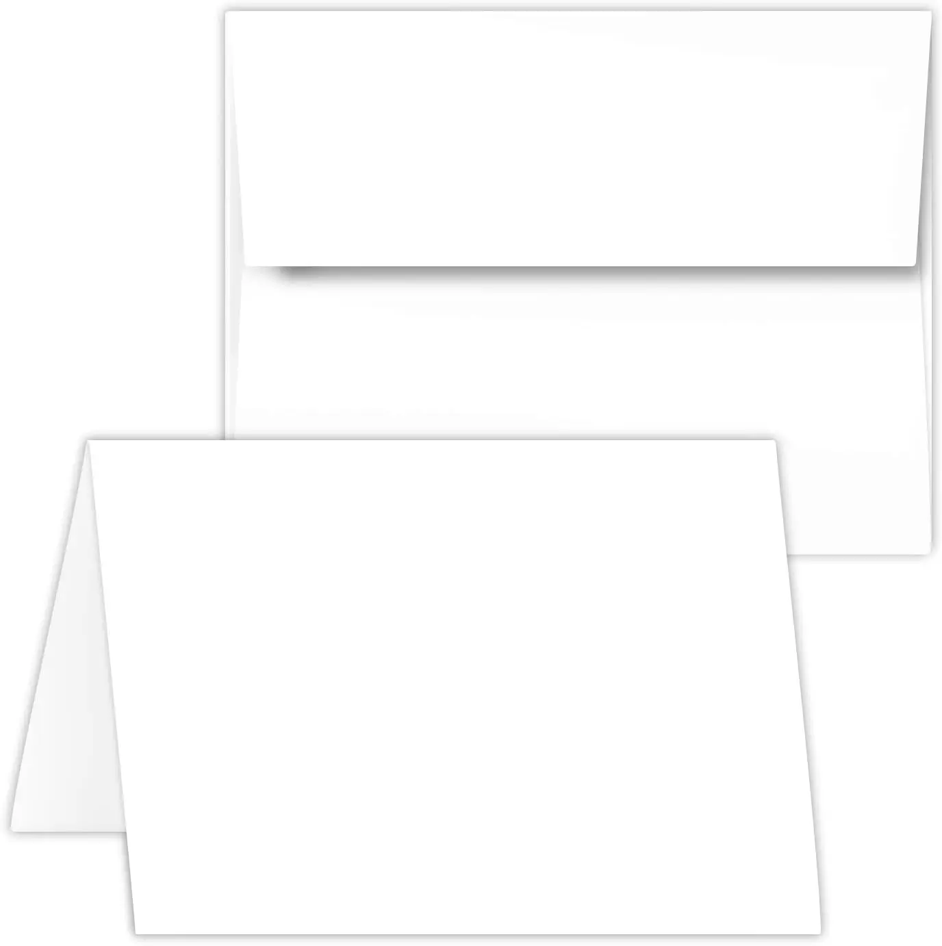 

Blank Greeting Cards Set - 50 Pack, 4.25x5.5 Inches, White Cardstock with Envelopes, for Weddings, Birthdays & More