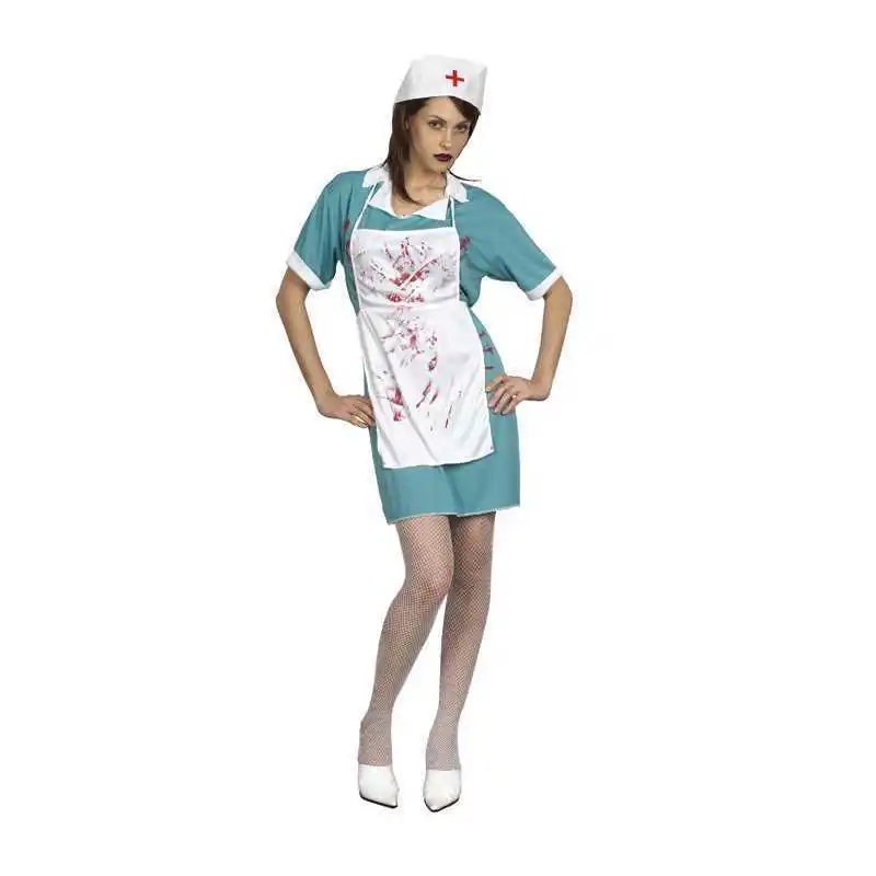 Horror Bloody Nurse Costumes Cosplay Men Women Halloween Party Masquerade Fancy Outfits