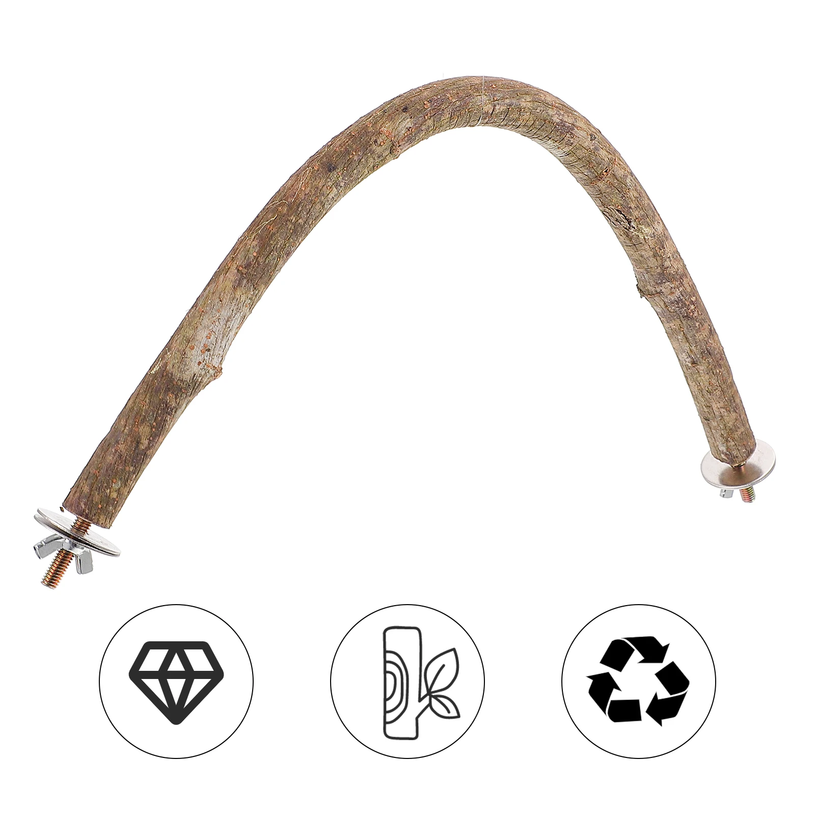 

Natural Wood Bird Perch Wooden Standing Branch Parrot Training Stand Bird Cage Supplies Chewing Rod Grinding Nail Trimmer For