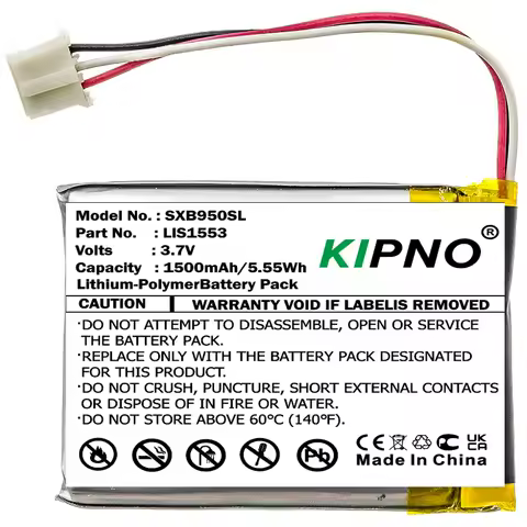Li-Polymer Speaker Battery for Sony,3.7v,1500mAh,MDR-XB950N1 WH-CH700N SRS-WS1 SRS-X1,LIS1553(SY6) A-2215-026-A LIS1553HNPCS