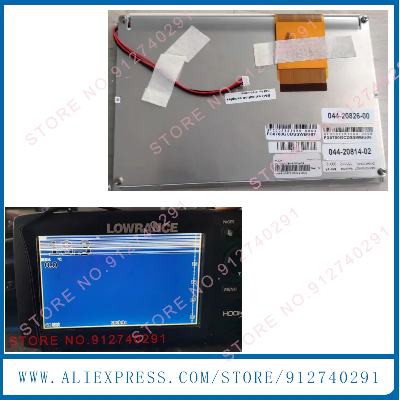 

7 Inch LCD Display Screen For Lowrance HOOK7 Series Fish Detcetor LCD Panel FC0700GCDSSWBG07 FX0700GCDSSWBG06 V070WV88-V00B-S4