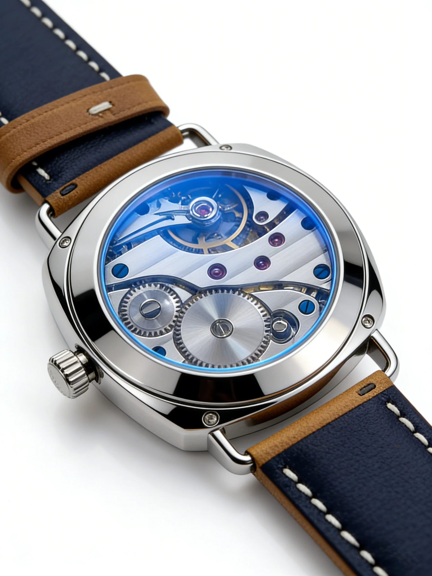Men's watch replica 45mm vintage pilot's manual mechanical men's watch Air Force Green Luminous Aseptic dial Japan  movement