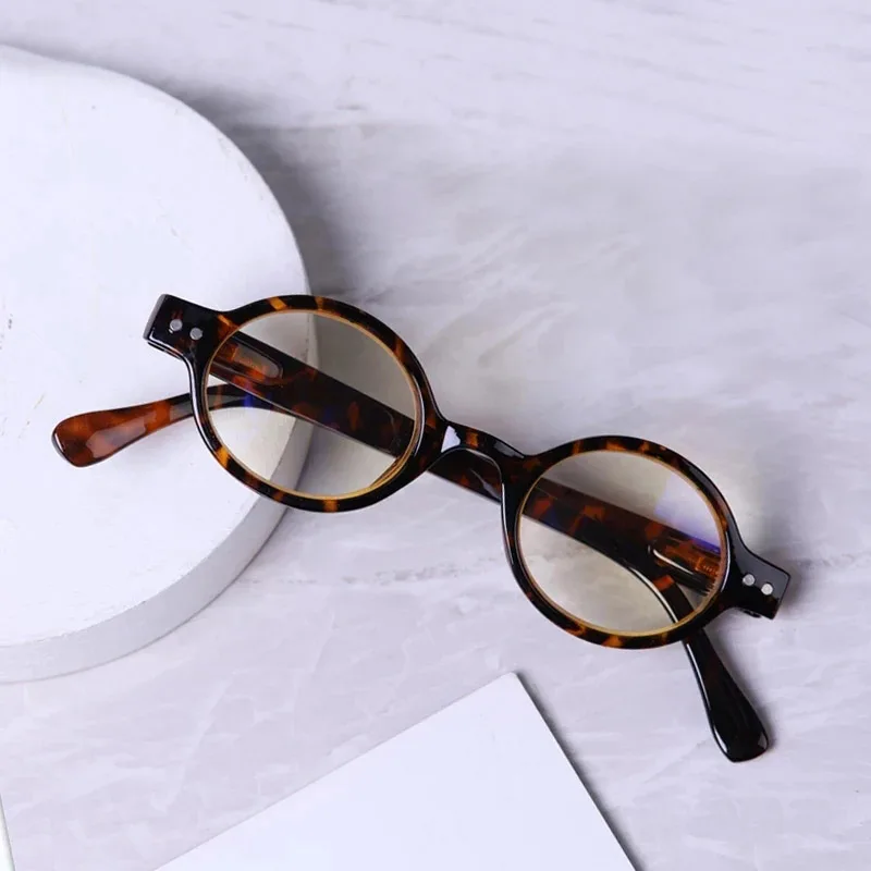 Mai Blume 2024 Lesebrille Rahmen Frauen Gläser schlanke Runde Brillen Mann Blau Licht Presbyopie brille leser + 1,5 – Detail 2