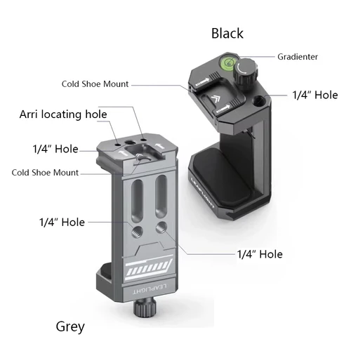 Imagen 2 del producto Soporte de trípode de Metal para teléfono, zapatos fríos con puerto Arca, adaptador de trípode para iPhone, Samsung, soporte para teléfono móvil, trípode de escritorio