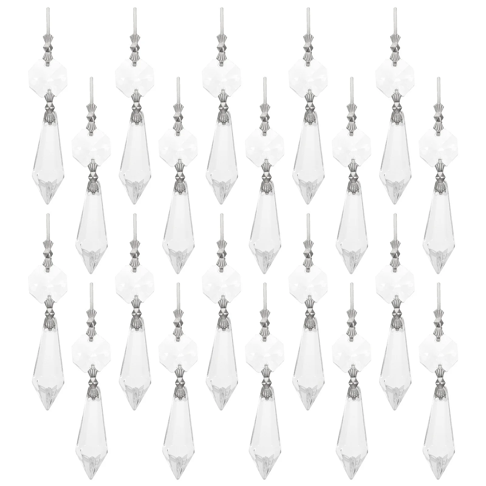 20 قطعة منشورات بديلة من الكريستال للثريا المعلقات الشفافة أجزاء زخرفية لمدخل المطبخ وغرفة المعيشة #3