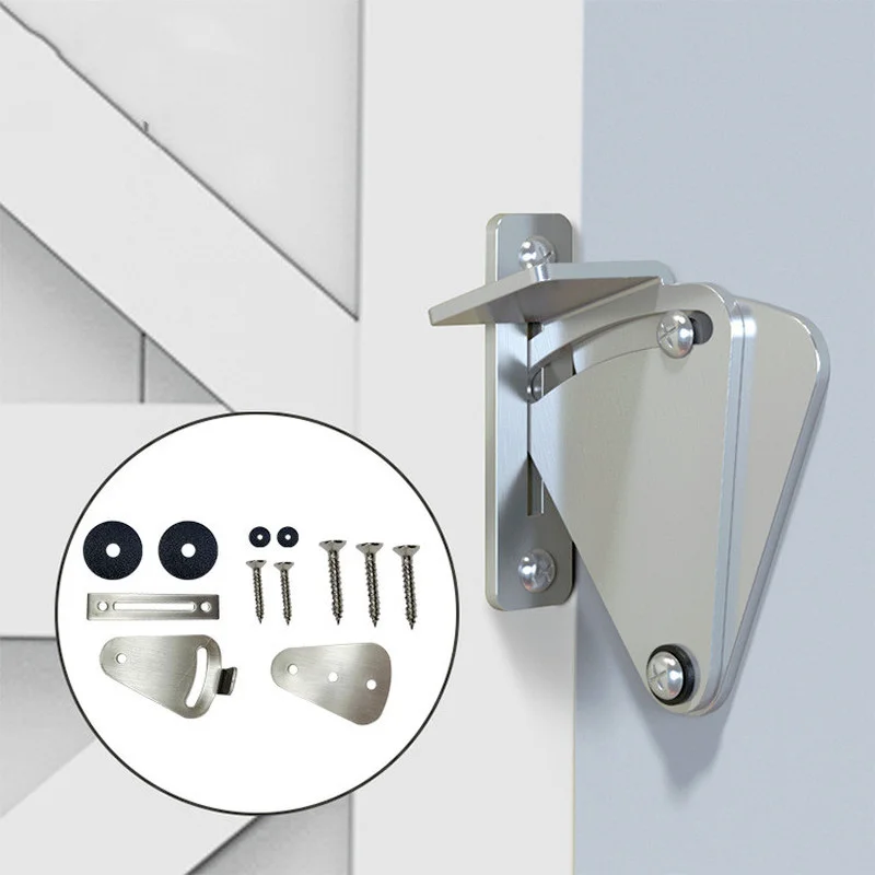 1set New Sliding Barn Door Lock stainless steel Pocket Door Garage and Shed Wood Gates Latch hasp safe door hardware Accessories