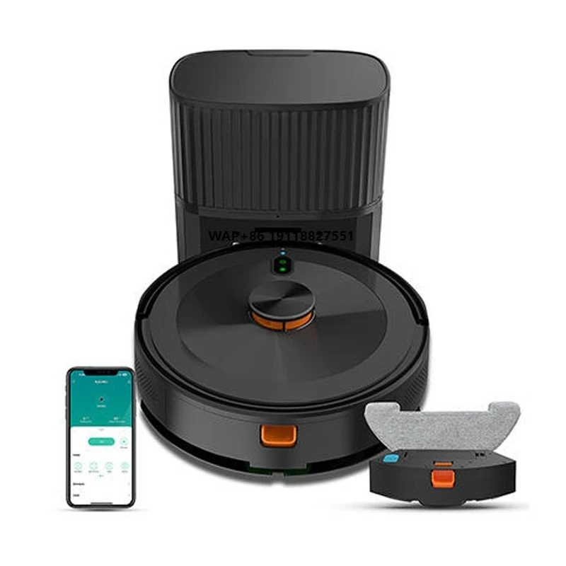 

Intelligent Self-Cleaning Robot Vacuum Cleaner Dry Wet Sweep Mop Function Self-Emptying Dustbin for Hotel