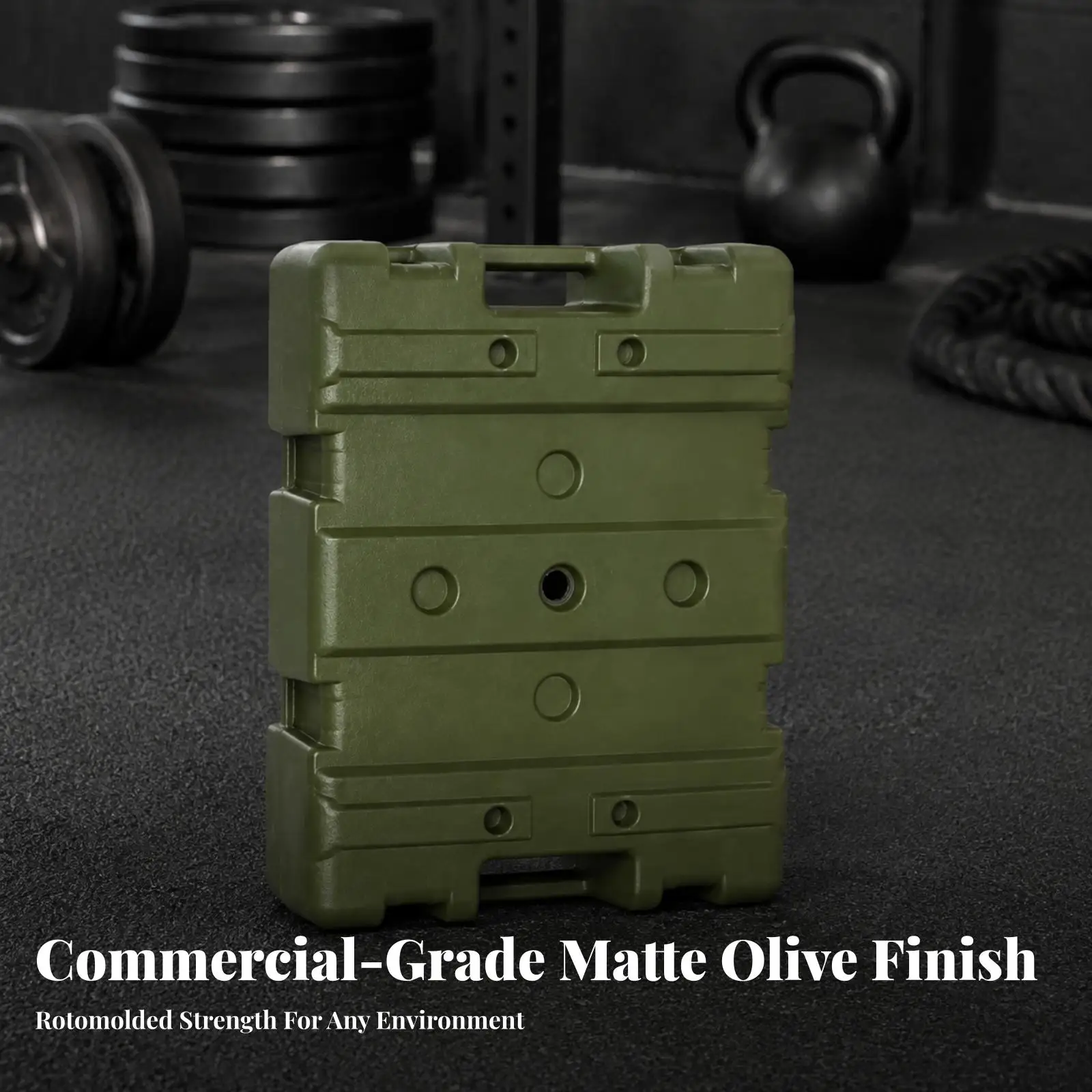 Durable Green Exercise Crate for Conditioning Drills Strength Building Fitness Container